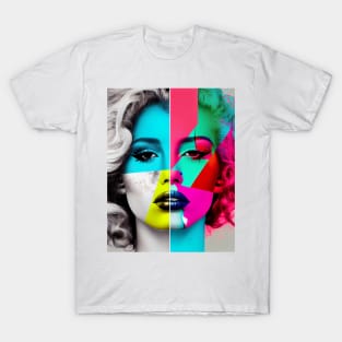 Modern pop art style woman portrait T-Shirt